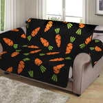 Black Carrot Pattern Print Loveseat Protector