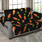 Black Carrot Pattern Print Loveseat Protector