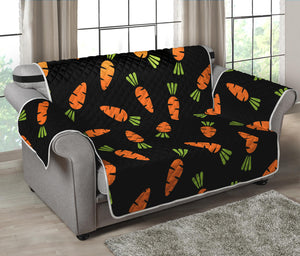 Black Carrot Pattern Print Loveseat Protector