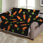 Black Carrot Pattern Print Loveseat Protector