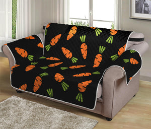 Black Carrot Pattern Print Loveseat Protector