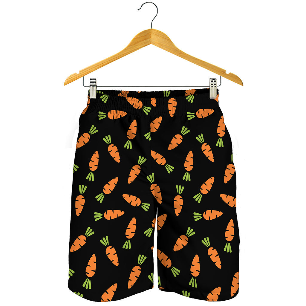 Black Carrot Pattern Print Men's Shorts