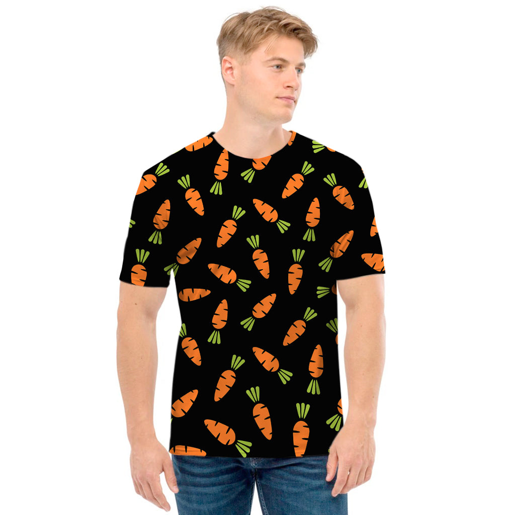 Black Carrot Pattern Print Men's T-Shirt