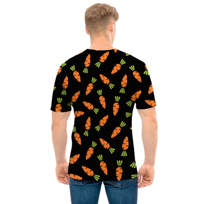 Black Carrot Pattern Print Men's T-Shirt