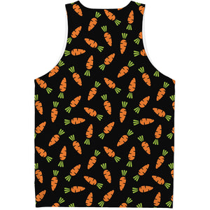 Black Carrot Pattern Print Men's Tank Top