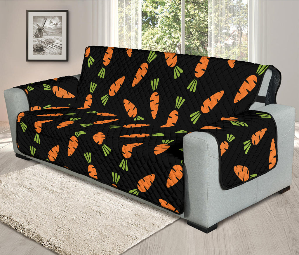 Black Carrot Pattern Print Oversized Sofa Protector