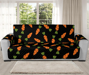 Black Carrot Pattern Print Oversized Sofa Protector