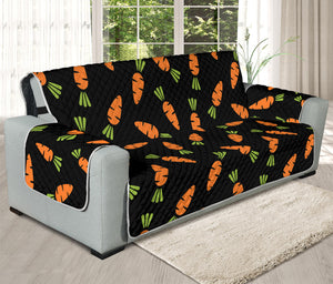 Black Carrot Pattern Print Oversized Sofa Protector