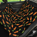 Black Carrot Pattern Print Pet Car Back Seat Cover