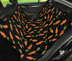 Black Carrot Pattern Print Pet Car Back Seat Cover