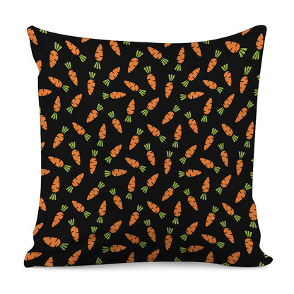 Black Carrot Pattern Print Pillow Cover