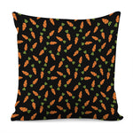 Black Carrot Pattern Print Pillow Cover
