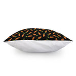 Black Carrot Pattern Print Pillow Cover