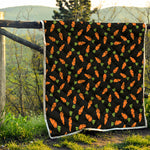 Black Carrot Pattern Print Quilt
