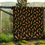 Black Carrot Pattern Print Quilt