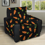 Black Carrot Pattern Print Recliner Protector