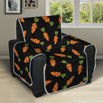 Black Carrot Pattern Print Recliner Protector