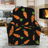 Black Carrot Pattern Print Recliner Slipcover