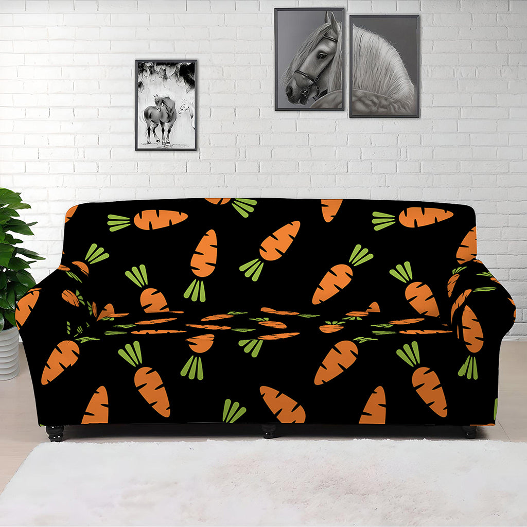 Black Carrot Pattern Print Sofa Cover