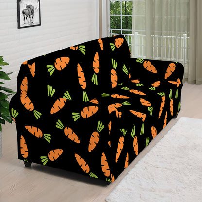 Black Carrot Pattern Print Sofa Cover