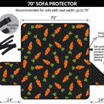 Black Carrot Pattern Print Sofa Protector