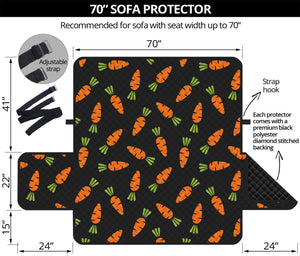 Black Carrot Pattern Print Sofa Protector