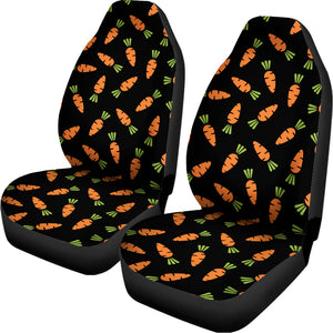 Black Carrot Pattern Print Universal Fit Car Seat Covers