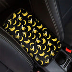 Black Cartoon Banana Pattern Print Car Center Console Cover