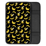 Black Cartoon Banana Pattern Print Car Center Console Cover