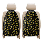 Black Cartoon Banana Pattern Print Car Seat Organizers