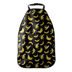 Black Cartoon Banana Pattern Print Car Seat Organizers