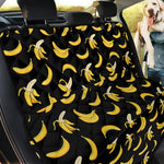 Black Cartoon Banana Pattern Print Pet Car Back Seat Cover