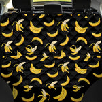 Black Cartoon Banana Pattern Print Pet Car Back Seat Cover