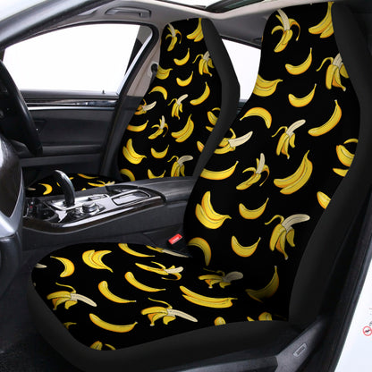 Black Cartoon Banana Pattern Print Universal Fit Car Seat Covers