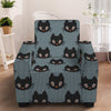 Black Cat Knitted Pattern Print Armchair Slipcover