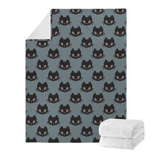 Black Cat Knitted Pattern Print Blanket