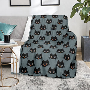 Black Cat Knitted Pattern Print Blanket