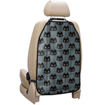 Black Cat Knitted Pattern Print Car Seat Organizers