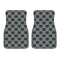 Black Cat Knitted Pattern Print Front Car Floor Mats