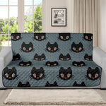 Black Cat Knitted Pattern Print Futon Protector