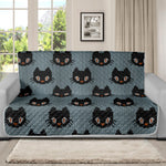 Black Cat Knitted Pattern Print Futon Protector