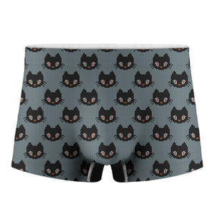 Black Cat Knitted Pattern Print Men's Boxer Briefs