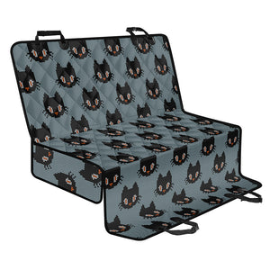 Black Cat Knitted Pattern Print Pet Car Back Seat Cover