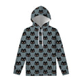 Black Cat Knitted Pattern Print Pullover Hoodie