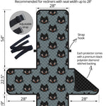 Black Cat Knitted Pattern Print Recliner Protector