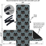 Black Cat Knitted Pattern Print Recliner Protector