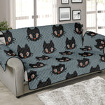 Black Cat Knitted Pattern Print Sofa Protector