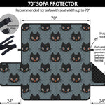 Black Cat Knitted Pattern Print Sofa Protector