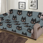 Black Cat Knitted Pattern Print Sofa Protector