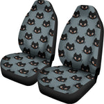 Black Cat Knitted Pattern Print Universal Fit Car Seat Covers